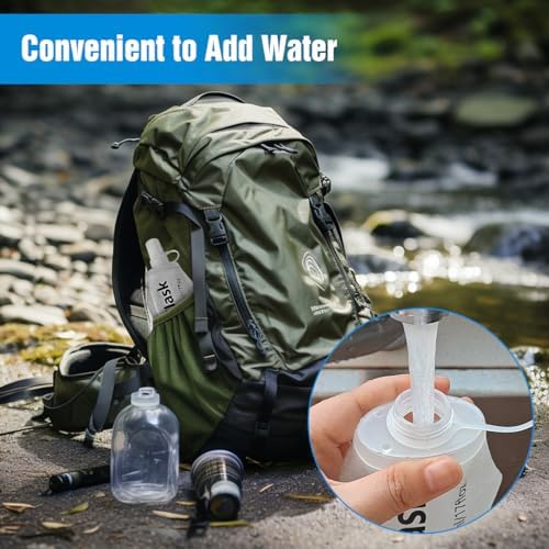 250ML Soft Flask, Running Water Bottle Foldable TPU Hydration Flask for Running Hydration Pack Cycling Hiking Marathon, Clear - Image 5