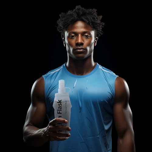 250ML Soft Flask, Running Water Bottle Foldable TPU Hydration Flask for Running Hydration Pack Cycling Hiking Marathon, Clear - Image 7