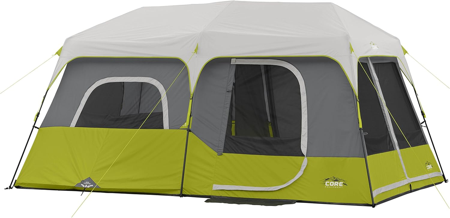 Core 9 Person Instant Cabin Tent - 14' x 9', Green (40008) - Image 9