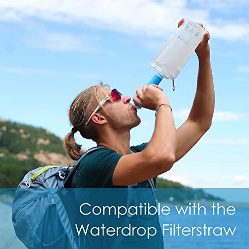 Waterdrop 16 oz Collapsible Water Pouch, Pack of 3, Hiking, Camping, Travel, BPA-Free, Reusable, Foldable - Image 4